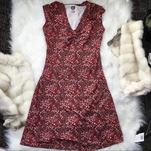 REI Red Burgundy Floral Outdoor Dress